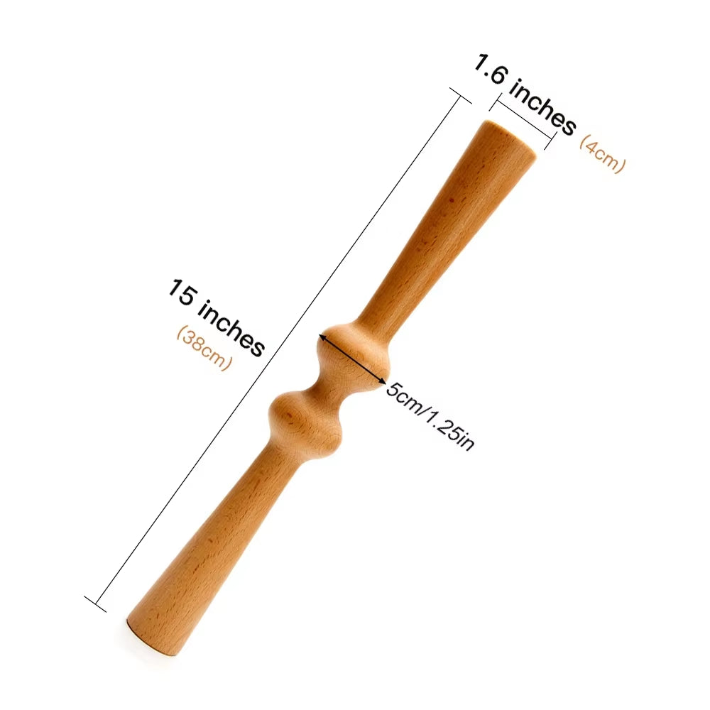 1 Set Wood Therapy Massage Tools, Wooden Gua Sha Body Sculpting anti Cellulite Fascia Massage Roller Stick, Release Muscle Pain