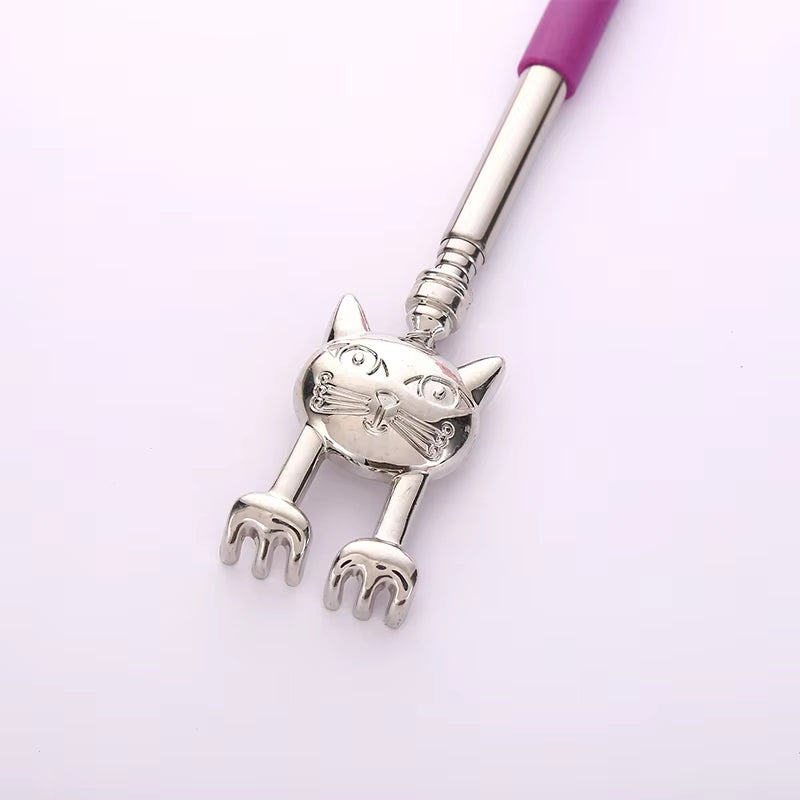 1Pcs Portable Extendable Telescopic Cat Claws Metal Back Scratchers/Hand Massager/Backslap with Rubber Handles