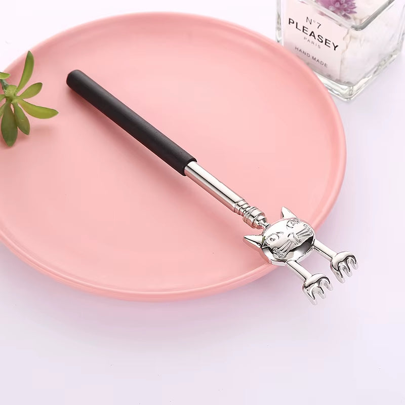 1Pcs Portable Extendable Telescopic Cat Claws Metal Back Scratchers/Hand Massager/Backslap with Rubber Handles