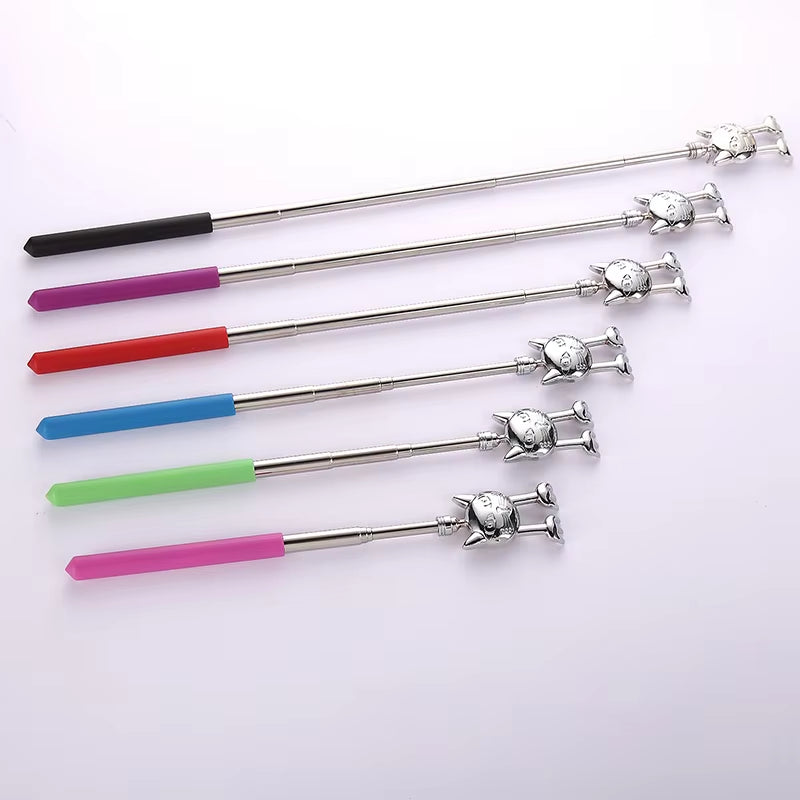 1Pcs Portable Extendable Telescopic Cat Claws Metal Back Scratchers/Hand Massager/Backslap with Rubber Handles