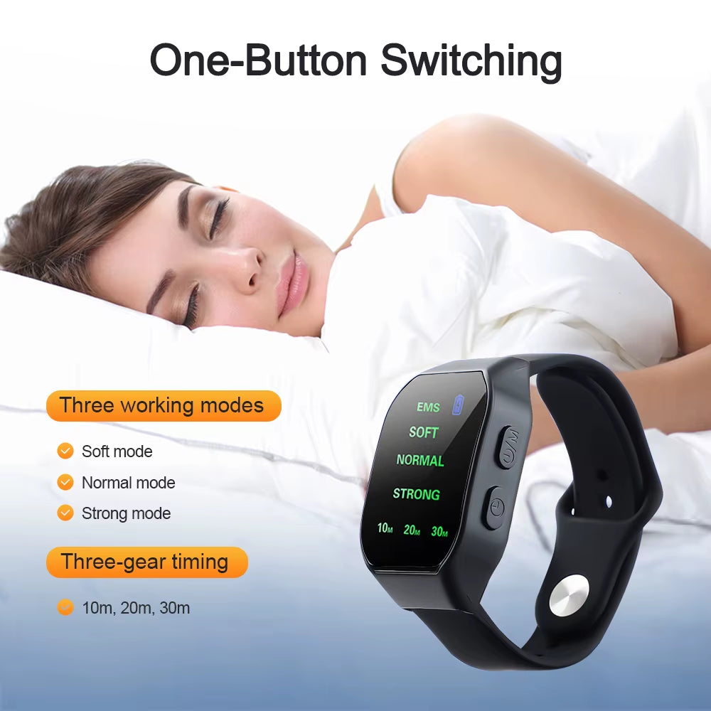 EMS Sleep Aid Watch Fast Sleep Rest Hypnosis Insomnia Artifact Wristband Watch Anti-Anxiety Insomnia Hypnosis Device Relax Tool