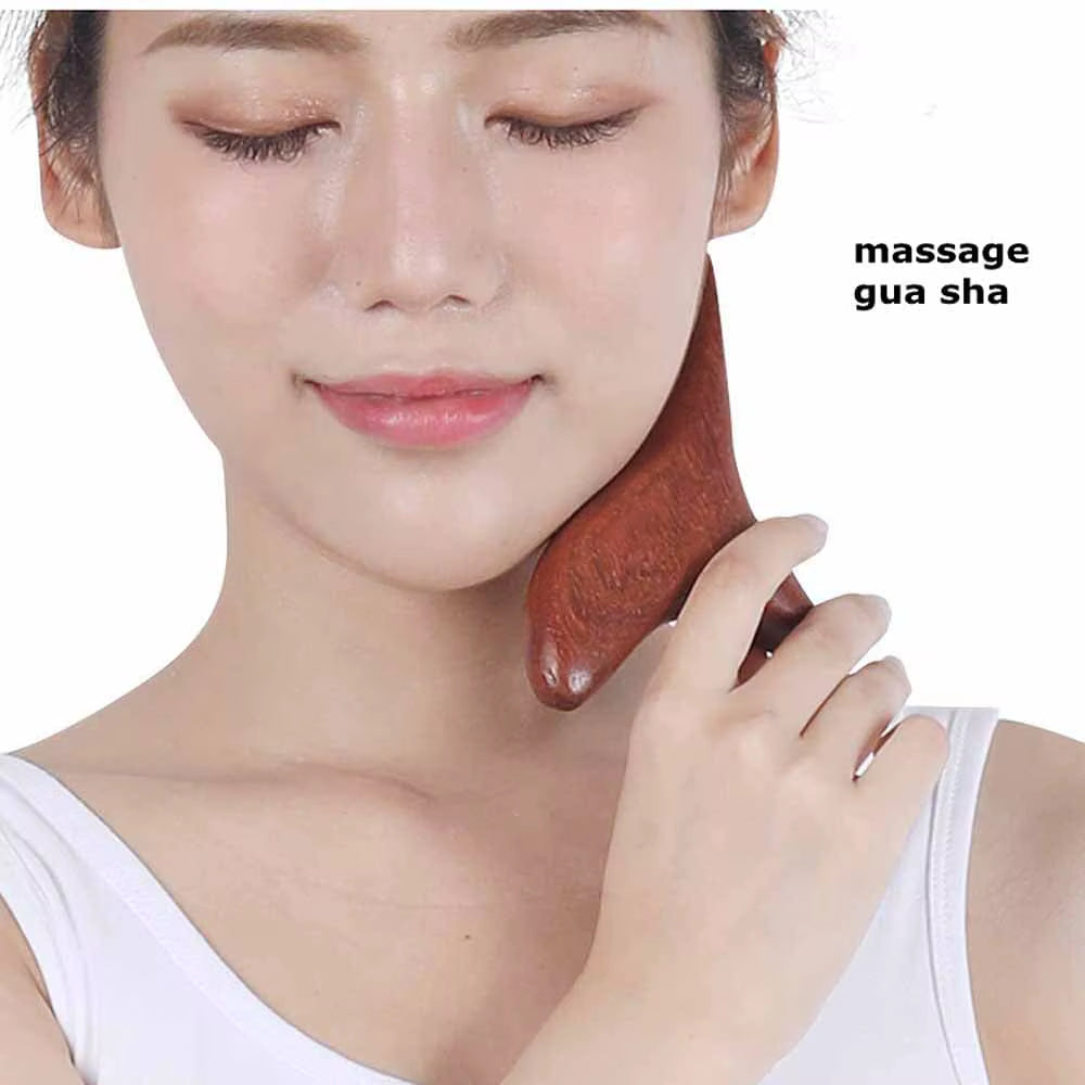 1PC Wood Trigger Point Massage Gua Sha Tool,Professional Lymphatic Drainage Tools,Wood Therapy Massage Tools for Back,Hands,Face