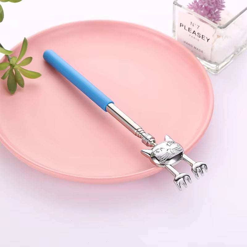 1Pcs Portable Extendable Telescopic Cat Claws Metal Back Scratchers/Hand Massager/Backslap with Rubber Handles