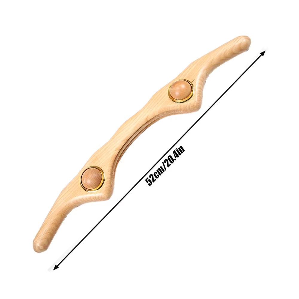 1 Set Wood Therapy Massage Tools, Wooden Gua Sha Body Sculpting anti Cellulite Fascia Massage Roller Stick, Release Muscle Pain