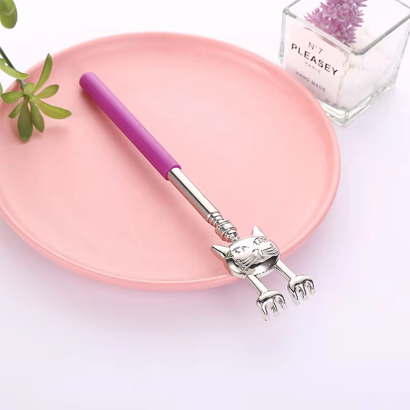 1Pcs Portable Extendable Telescopic Cat Claws Metal Back Scratchers/Hand Massager/Backslap with Rubber Handles
