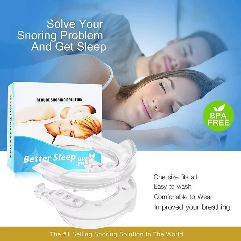 Anti Snoring Bruxism Mouth Guard Teeth Bruxism Sleeping Apnea Guard Snoring Mouth Guard Snoring Device to Stop Snoring