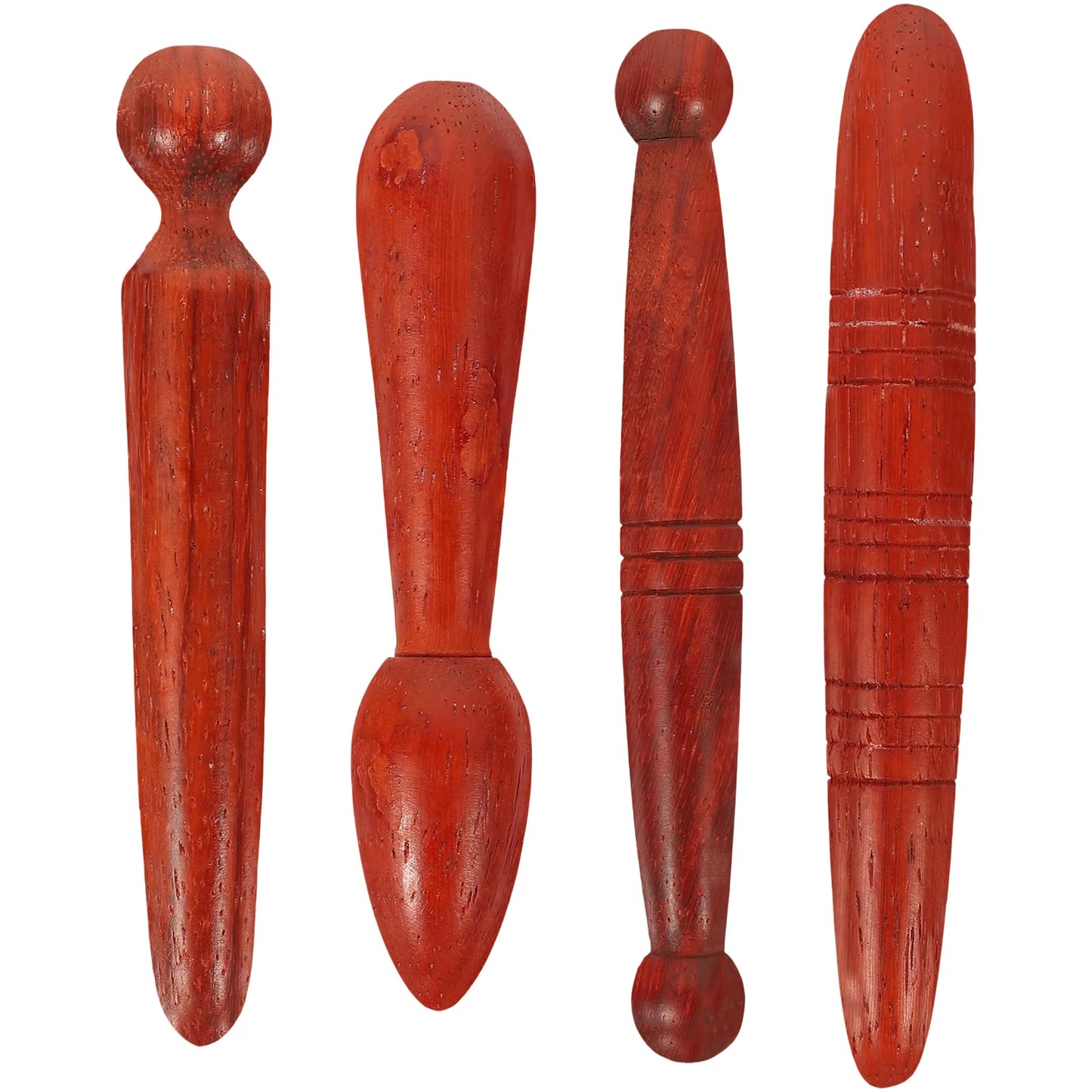 4 Pcs Acupuncture Stick Manual Massage Sticks Hand Massager Tool Thai Tools Foot Feet Wood Roller Reflexology