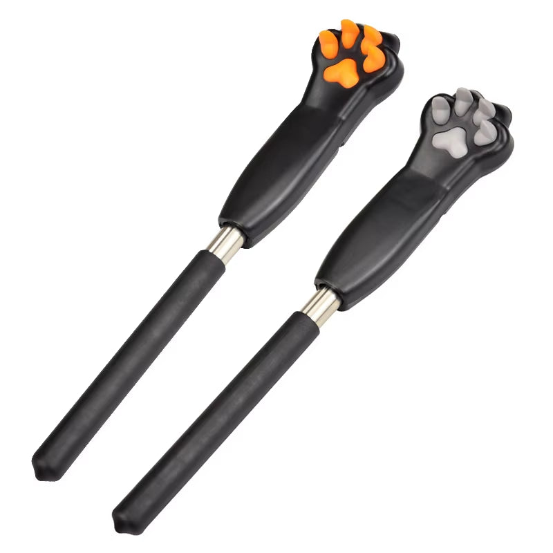 Stainless Steel Backscratcher Cute Extendable Cat Claw Back Scratchers Telescoping Massage Tool