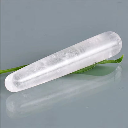 Natural Quartz Yoni Wand Crystal Massage Stick Trigger Point Acupuncture Pen Face Scraping Eye Beauty Care Tool