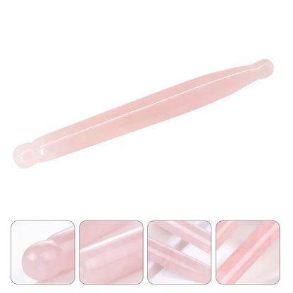 Rose Quartz Acupuncture Pen Jade Massage Wand Guasha Rod Tool Scraper Scraping Eye Stick