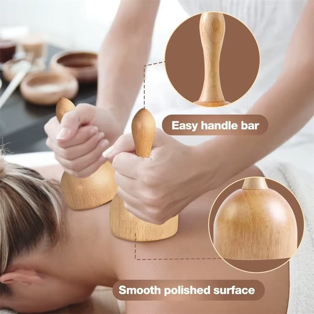 Wood Therapy Massage Tools Set, Wooden Massager for Body Shaping Massage Tool, Wood Therapy Tools for Relieving Muscle Pain Body