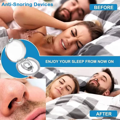 Anti Snoring Device Silicone Nose Clips Magnetic Sleep Tray Sleeping Aid Improve Sleeping Easy Breathe Apnea Guard Night Devices