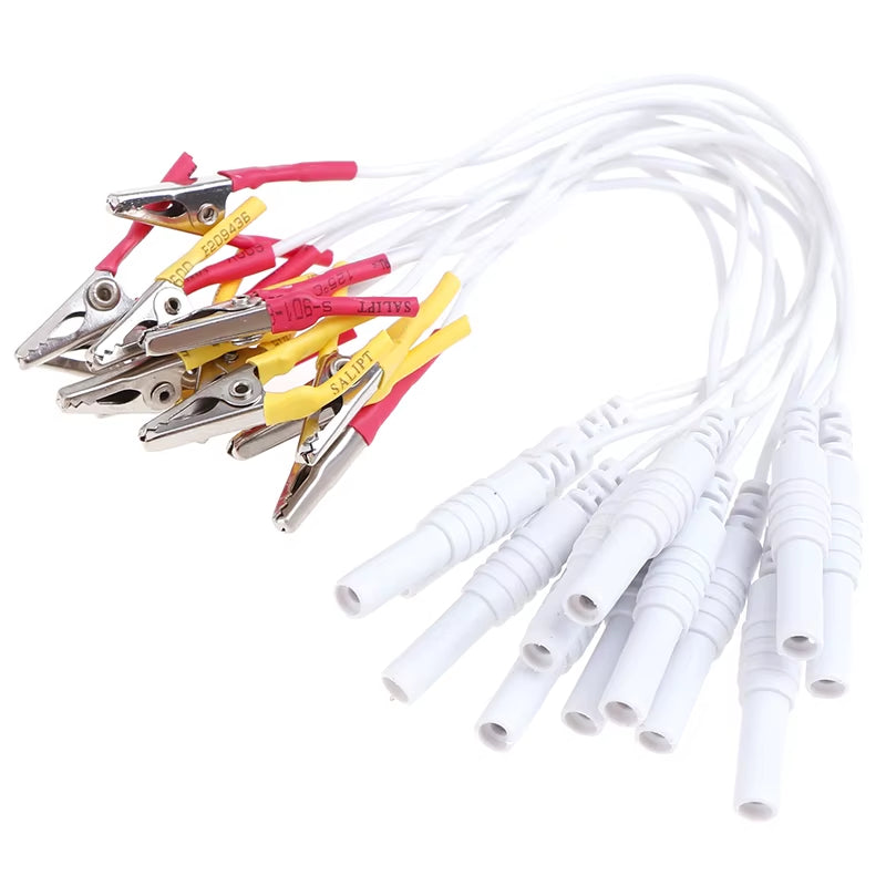 12Pcs/Lot Alligator Clip Cable, Acupuncture Needles Clip for Electronic Acupuncture Treatment Instrument