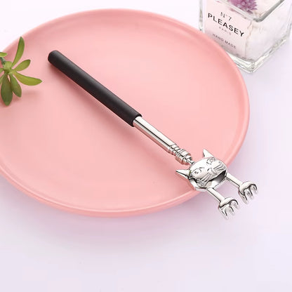 1Pcs Portable Extendable Telescopic Cat Claws Metal Back Scratchers/Hand Massager/Backslap with Rubber Handles