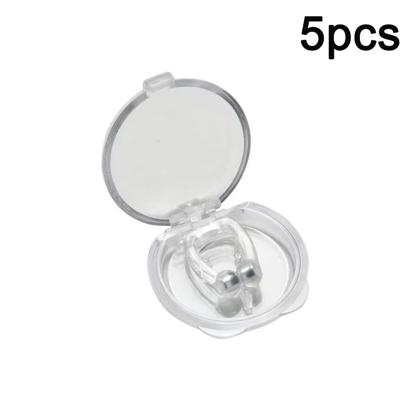 Anti Snoring Device Silicone Nose Clips Magnetic Sleep Tray Sleeping Aid Improve Sleeping Easy Breathe Apnea Guard Night Devices