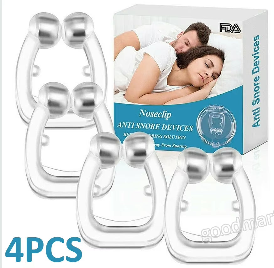 4Pcs/Box Magnetic anti Snoring Nose Clip Stop Snore Nasal Dilator Device Better Breathe Relax Sleeping Antisnoring Solution Aid