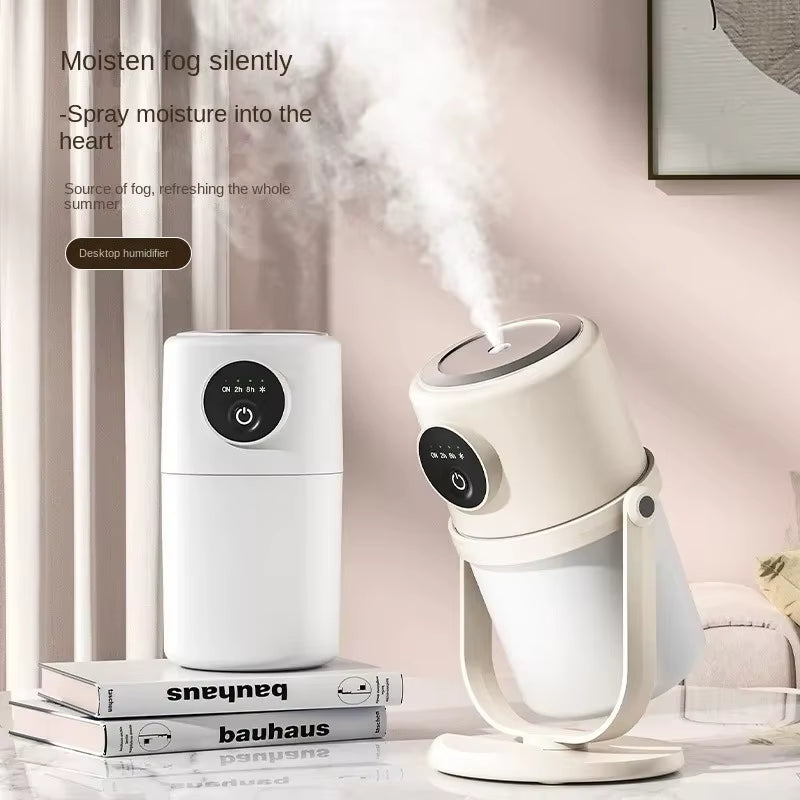 90 Degree Rotating Humidifier Intelligent Large Capacity Atomizer USB Silent Night Light Small Air Purification Humidifier