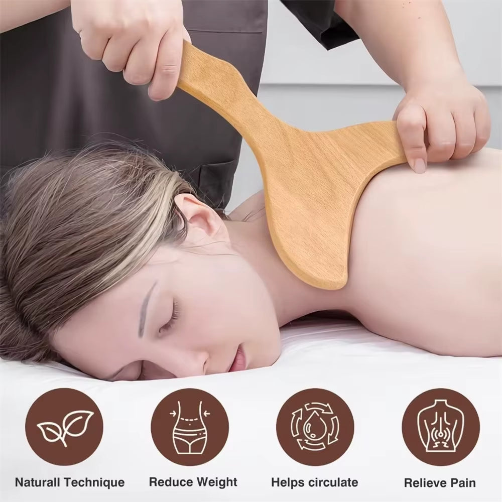 Wood Therapy Massage Tools Set, Wooden Massager for Body Shaping Massage Tool, Wood Therapy Tools for Relieving Muscle Pain Body