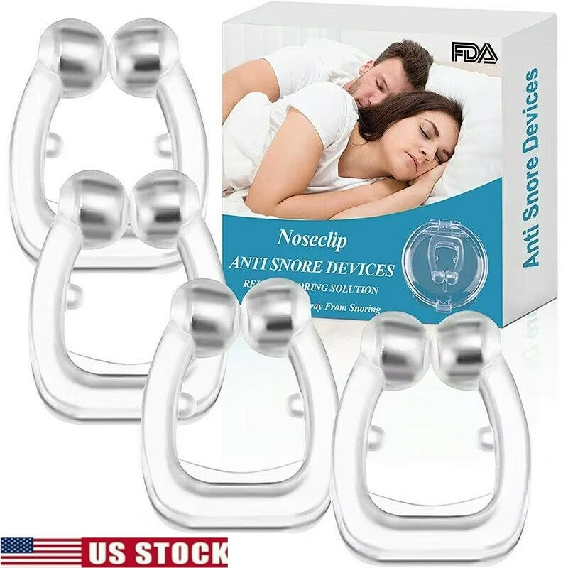 4Pcs/Lot anti Snore Nose Clip Device Stop Snoring Sleeping Aid Equipment Anti-Snoring Breathe Aid Nasal for Better Sleep