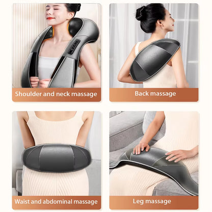 Cervical Electric Blanket and Shoulder Neck Back Massage Device Facial 26W Metub Massage and Vacuum Cups Scalp Massager Machine