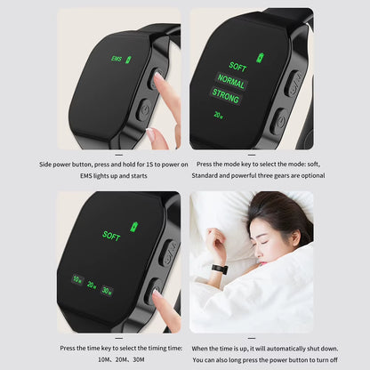 Electric EMS Sleep Aid Type-C Charging Insomnia Hypnosis Device 3 Modes Microcurrent Pulse Sleep Help Anti-Anxiety Therapy Tools