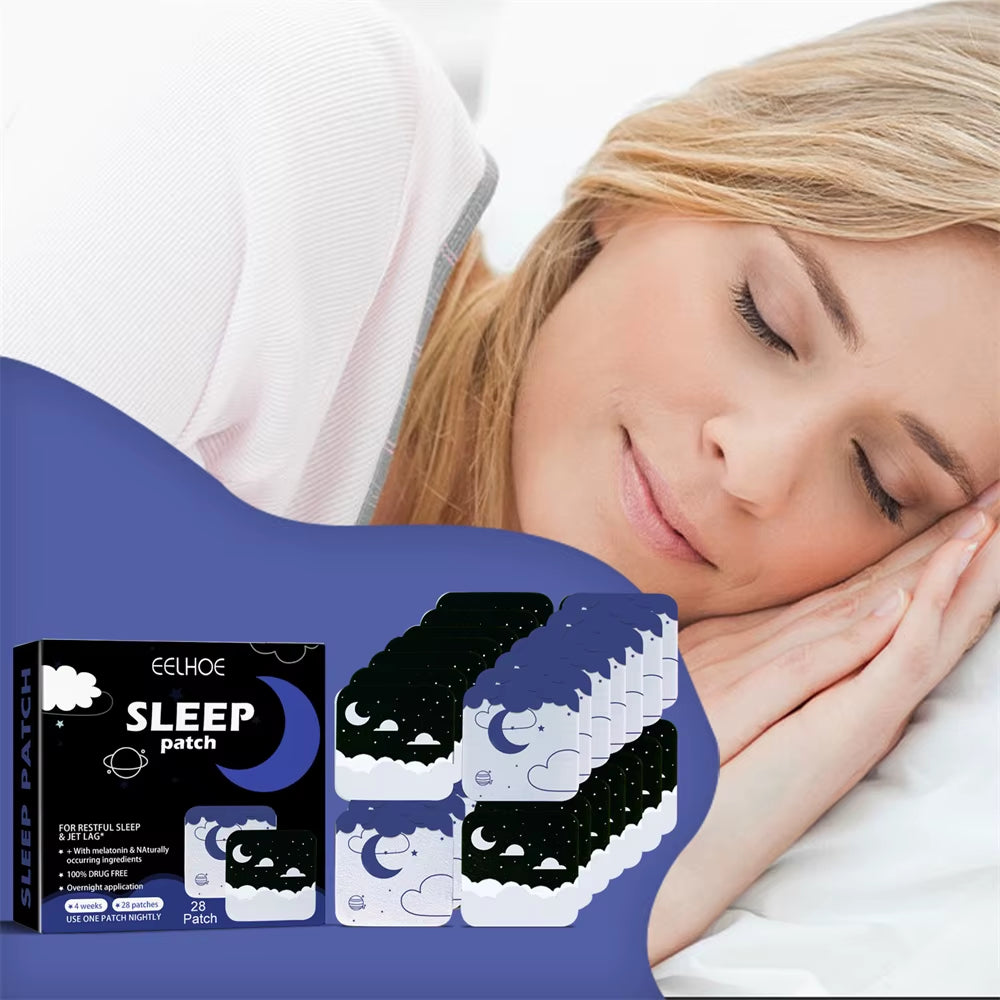 28Pcs Improve Sleep Quality Stickers Herbal Medical Improve Insomnia Stickers Sleeping Patches Relieve Stress Anxiety