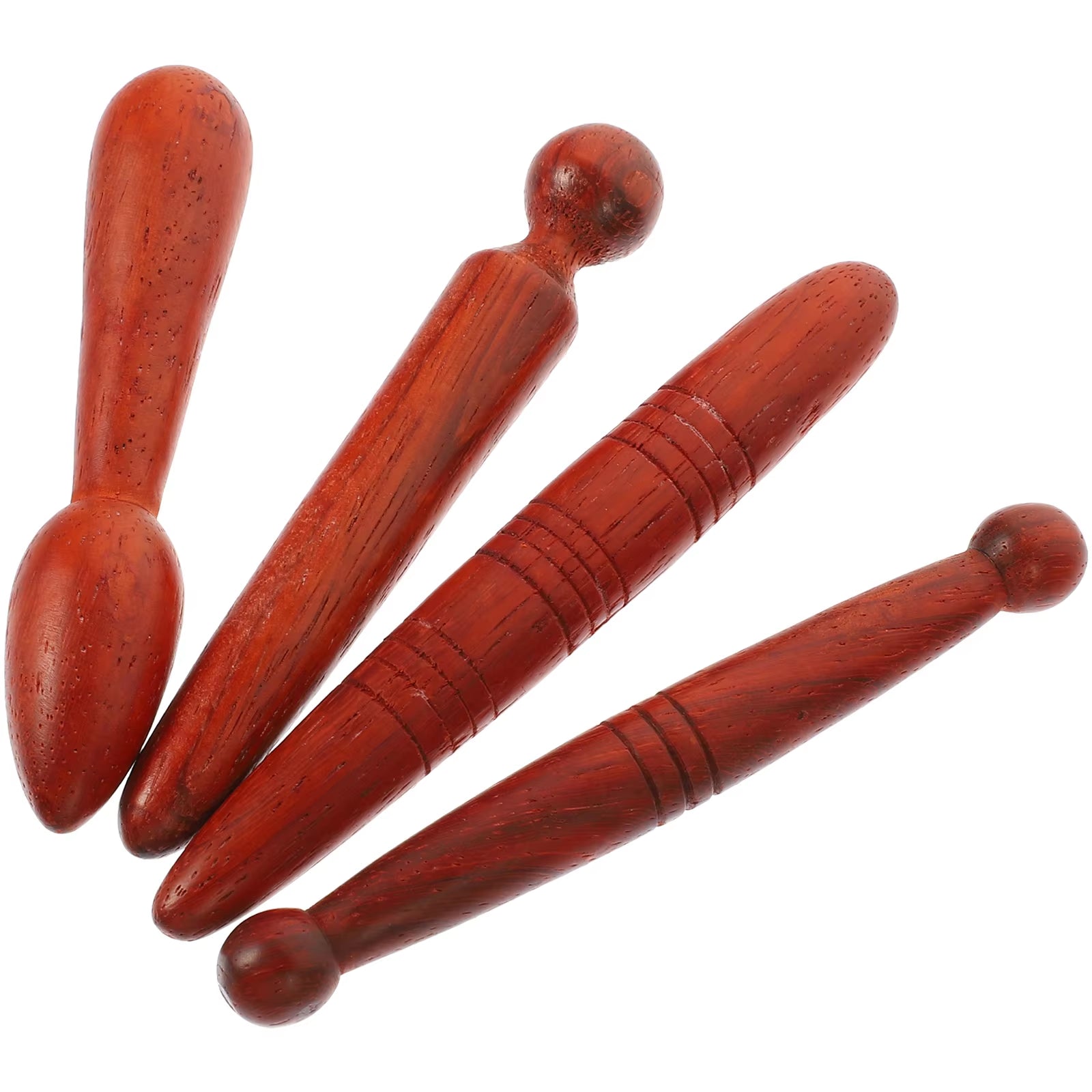 4 Pcs Acupuncture Stick Manual Massage Sticks Hand Massager Tool Thai Tools Foot Feet Wood Roller Reflexology