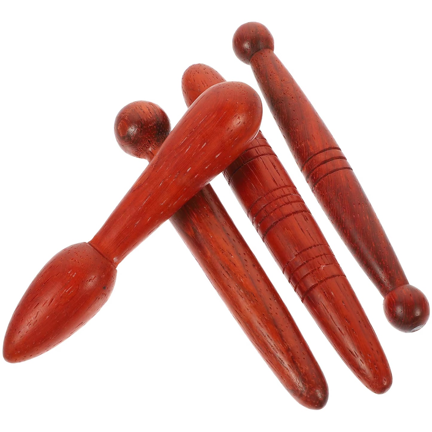 4 Pcs Acupuncture Stick Manual Massage Sticks Hand Massager Tool Thai Tools Foot Feet Wood Roller Reflexology