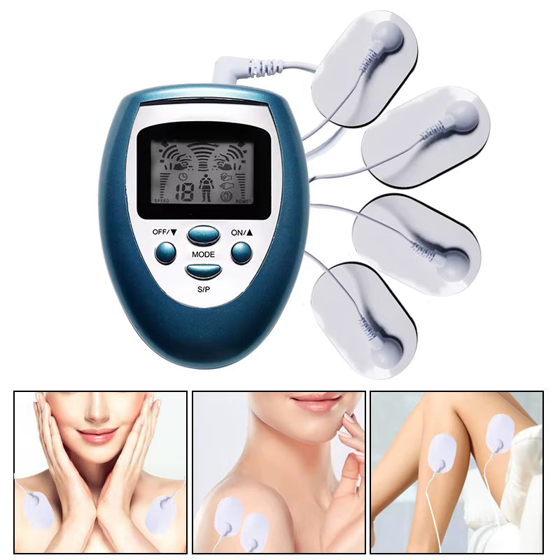 Newest TENS Body Massager Electrical Vibrating Meridian Pulse Muscle Stimulator Electrotherapy Physical Therapy Pain Relief