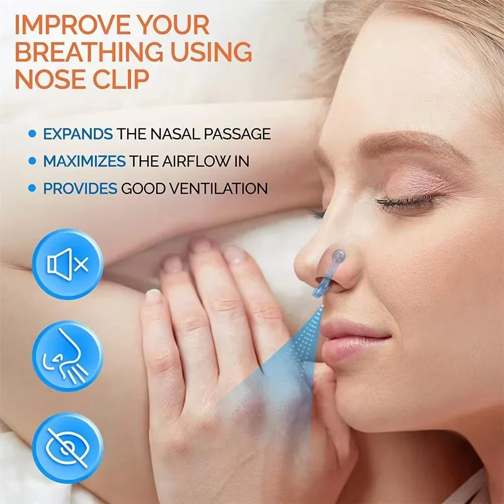 Box-Packed Portable Snoring Nose Clip Silicone Magnetic anti Snore Device Easy Breathe Improve Sleeping Aid Guard Night Device