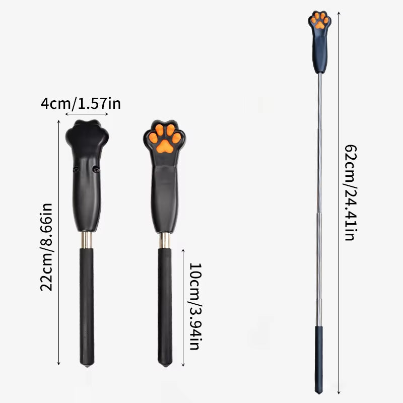 Stainless Steel Backscratcher Cute Extendable Cat Claw Back Scratchers Telescoping Massage Tool