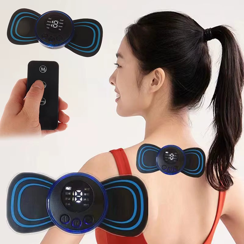 1Set New Massage Device Mini Portable Electric Pulse Neck Massage Back Muscle Pain Relief Tool Shoulder Leg Body Relax Cushion