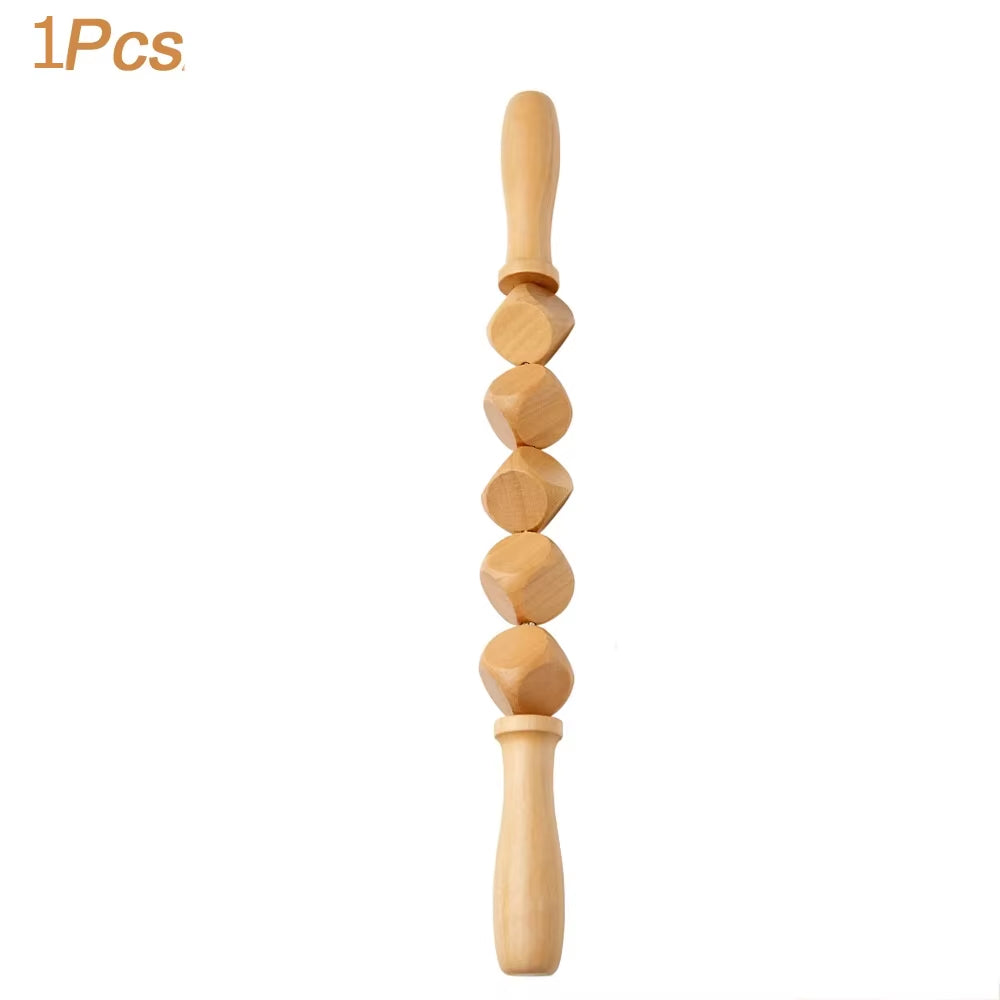 Wood Therapy Massage Tool Lymphatic Drainage Massager anti Cellulite Fascia Massage Roller for Full Body Muscle Relaxation