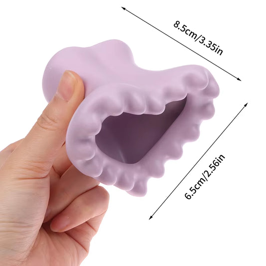 1Pcs Purple Three-Dimensional Love Gua Sha for Face Body Massage Tool Ceramic Guasha Board for Relief Massage Face Lift Massager