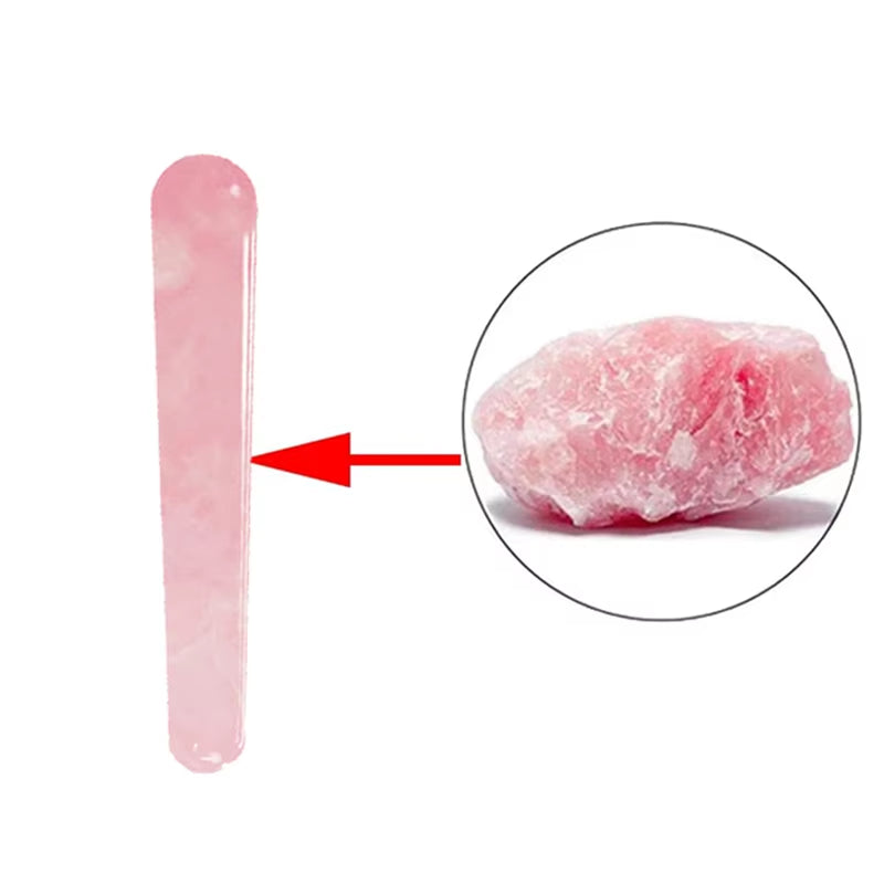 Natural Quartz Yoni Wand Crystal Massage Stick Trigger Point Acupuncture Pen Face Scraping Eye Beauty Care Tool