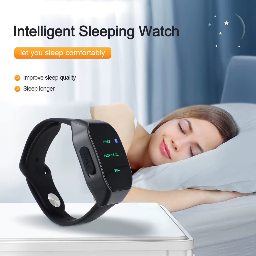 Sleep Aid Watch EMS Fast Sleep Rest Hypnosis Insomnia Artifact Wristband Watch Anti-Anxiety Insomnia Hypnosis Device Relax Tool