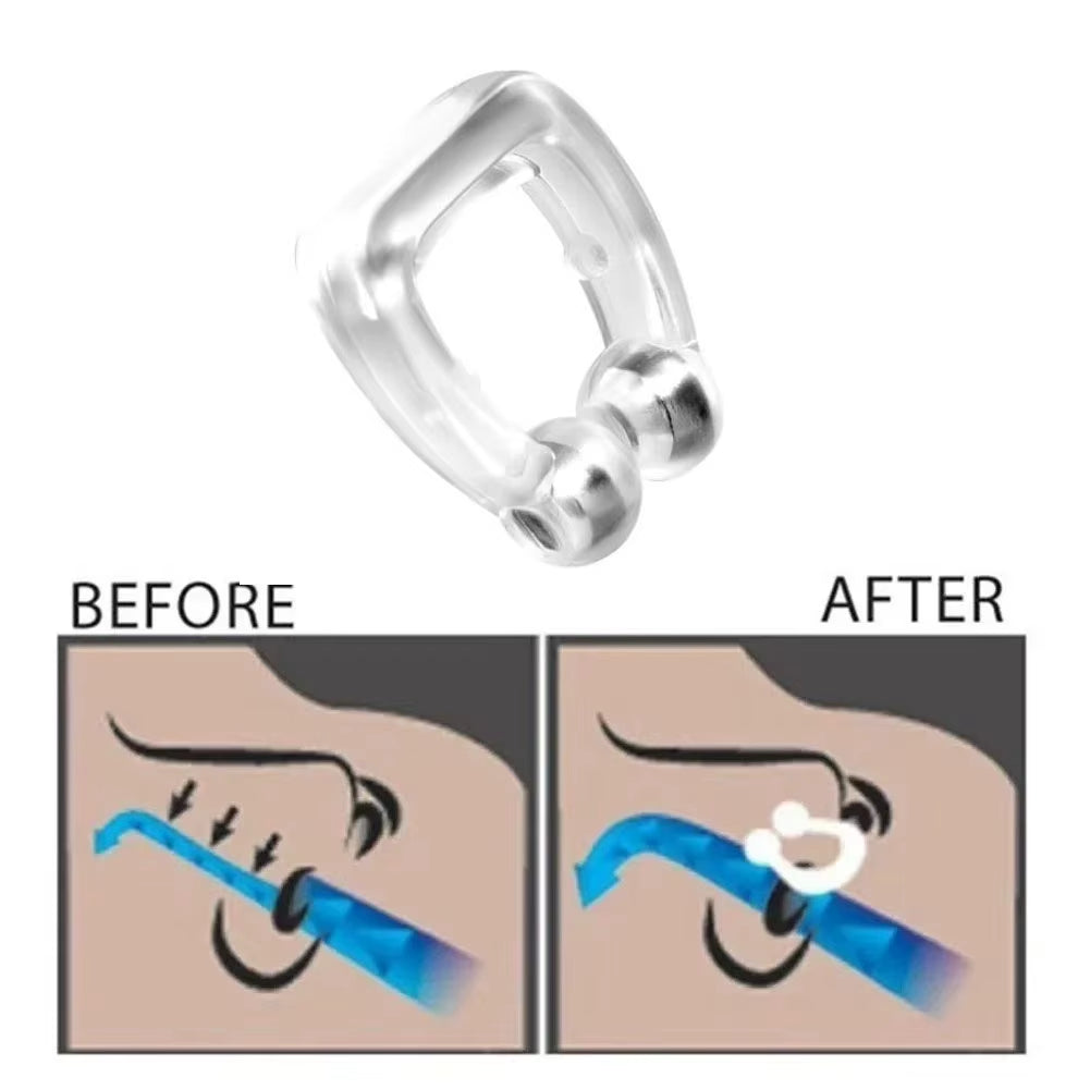 Anti Snoring Device Silicone Nose Clips Magnetic Sleep Tray Sleeping Aid Improve Sleeping Easy Breathe Apnea Guard Night Devices