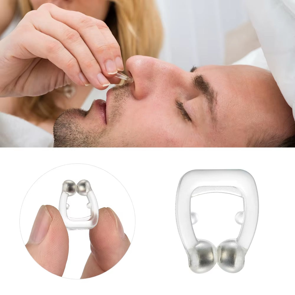 4Pcs/Box Magnetic anti Snoring Nose Clip Stop Snore Nasal Dilator Device Better Breathe Relax Sleeping Antisnoring Solution Aid