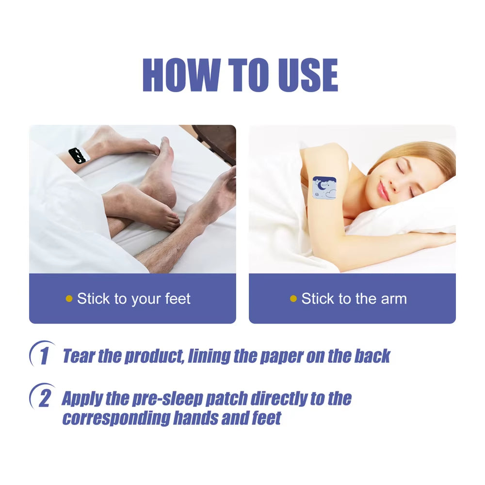 28Pcs Improve Sleep Quality Stickers Herbal Medical Improve Insomnia Stickers Sleeping Patches Relieve Stress Anxiety