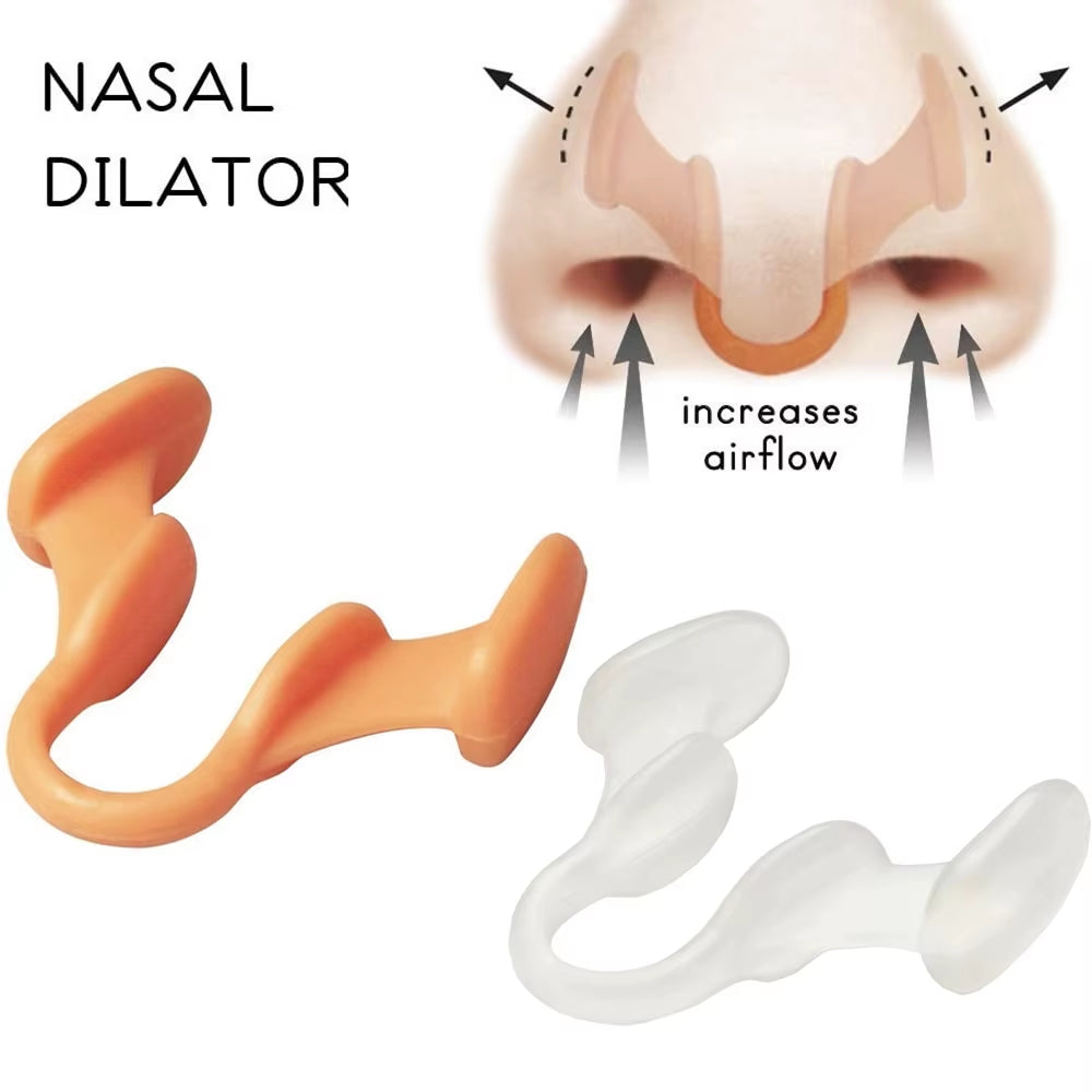 Nose Dilator Nasal Silicone Nose Clip anti Snoring Devices Easy Breath Snore Stopper Help Breathe Improve Sleep&Snoring